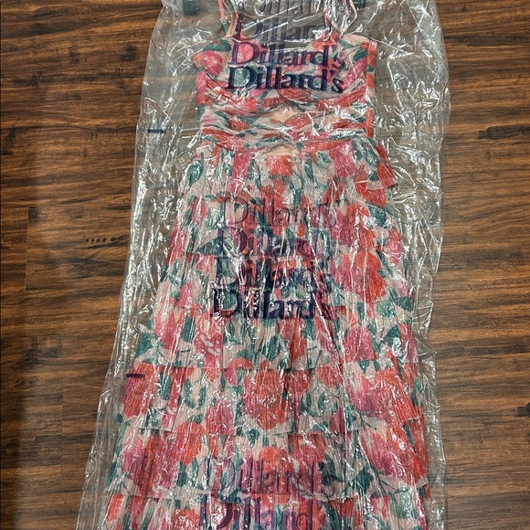 Gianni Bini Grace Plisse Floral Print Dress - Picture 3 of 4